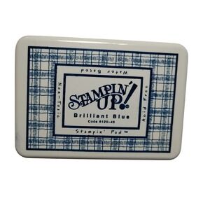Stampin Up Brilliant Blue Ink Pad Water Based Non Toxic Acid Free Stampin Pad TM